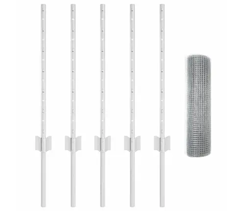 Dārza Žoga Komplekts 2 Gab Cinkots Sudrabs Cinkots Tērauds Vidaxl