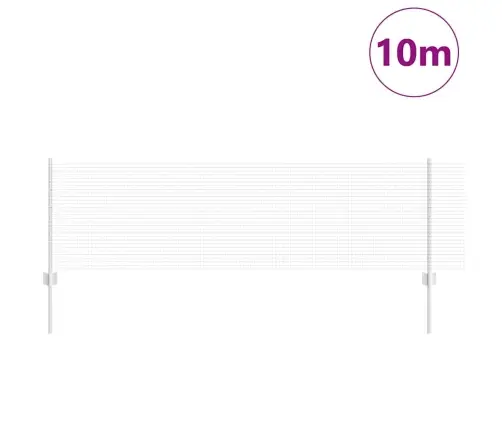 Aed Koos Postidega Hõbedane 0.6 X 10 M Teras