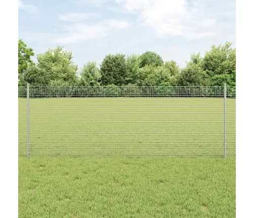 Metināta Stieple Ar 5 U Balstiem Sudrabs 0.8X10 M Tērauds Vidaxl