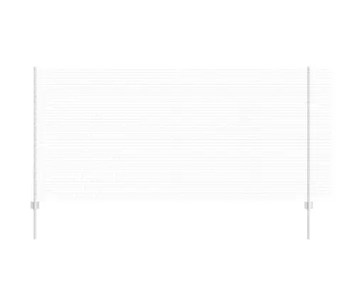 Lodēts Stieples Žogs Ar 10 U Statņiem Sudraba Krāsā 1.2X10 M Tērauds Vidaxl