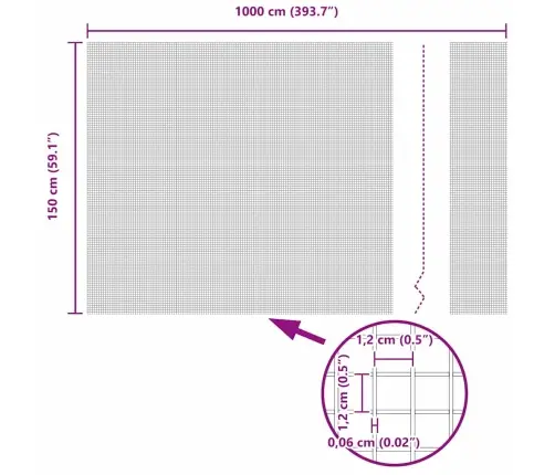 Tvora Su Stulpais Sidabro 1,5 X 10 M Plienas