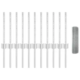 Aed Koos Postidega Hõbedane 0.4 X 25 M Teras