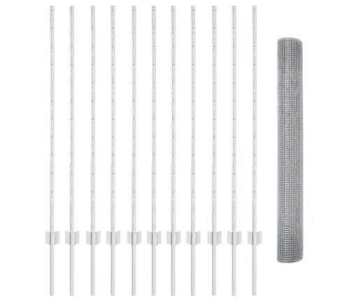 Aed Koos Postidega Hõbedane 1.2 X 25 M Teras