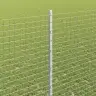 Metinātais Stieņu Žogs Ar 22 U Stabiem, Sudraba Krāsā, 1.4X25 M, Tērauds Vidaxl