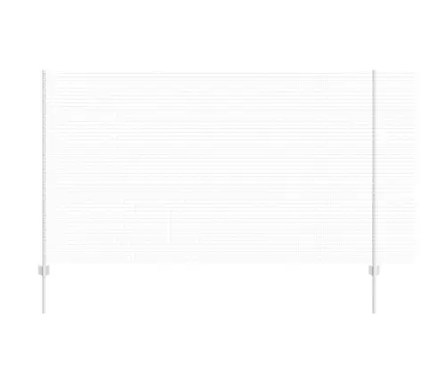 Metinātais Stieņu Žogs Ar 22 U Stabiem, Sudraba Krāsā, 1.4X25 M, Tērauds Vidaxl