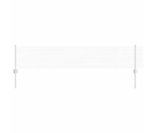 Metināts Stieples Žogs Ar 22 U Stabiem Sudraba Krāsā 0.4X50 M Tērauda Vidaxl