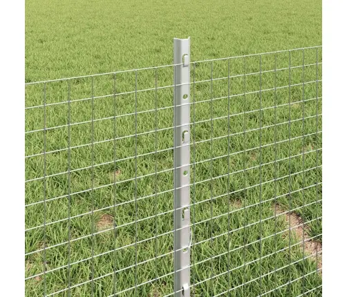 Metāla Sieta Žogs Ar 22 U Postiem Sudrabs 0.4X50 M Tērauds Vidaxl