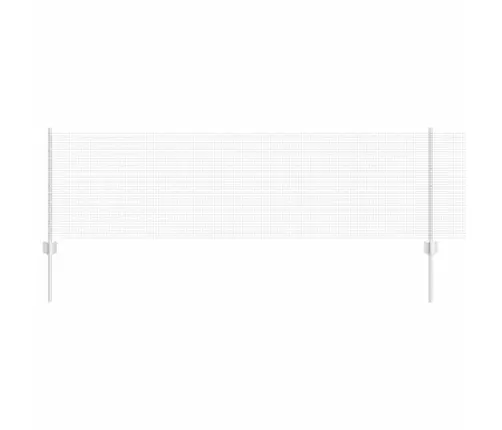 Metinātais Stiepļu Žogs Ar 22 U Stabiem, Sudraba Krāsā, 0.6X50 M Tēraudā Vidaxl