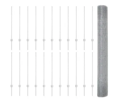 Tvora Su Stulpais Sidabro 1 X 50 M Plienas