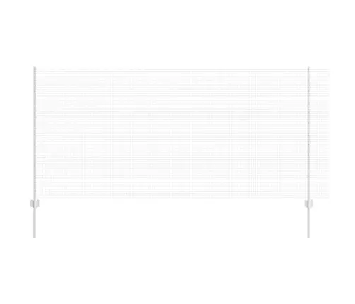 Metināts Stieples Žogs Ar 44 U Stabiem Sudrabs 1.2X50 M Tērauds Vidaxl