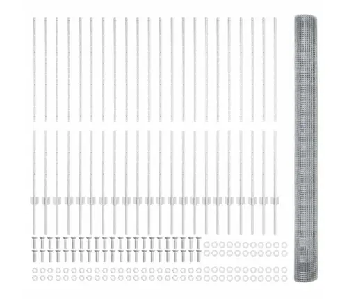 Tvora Su Stulpais Sidabro 1,4 X 50 M Plienas