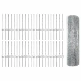 Tvora Su Stulpais Sidabro 0.4 X 100 M Plienas