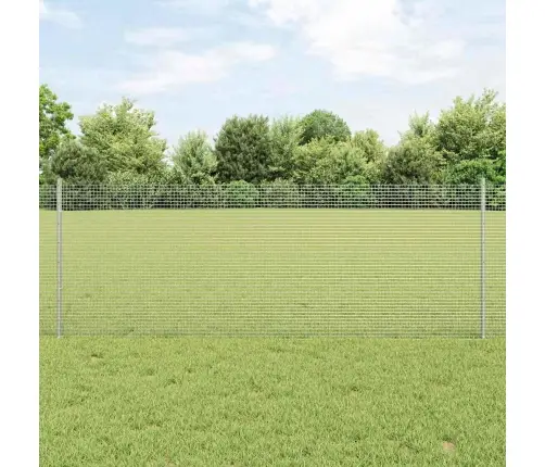 Metināta Stieple Ar 44 U Stabiem Sudraba 0.8X100 M Tērauds Vidaxl