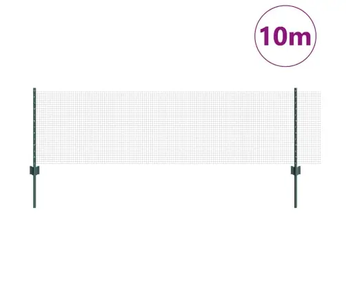Metinātā Stieple Ar 5 U Pīlēm Zaļš 0.6X10 M Tērauds Vidaxl