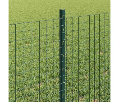 Metināta Sieta Žogs Ar 5 U Veidiem Zaļš 0.6X10 M Tērauds Vidaxl