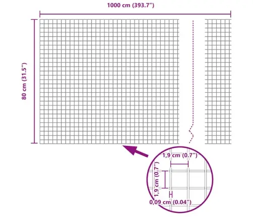 Aed Koos Postiga Roheline 0,8 X 10 M Terased Ja Pvc