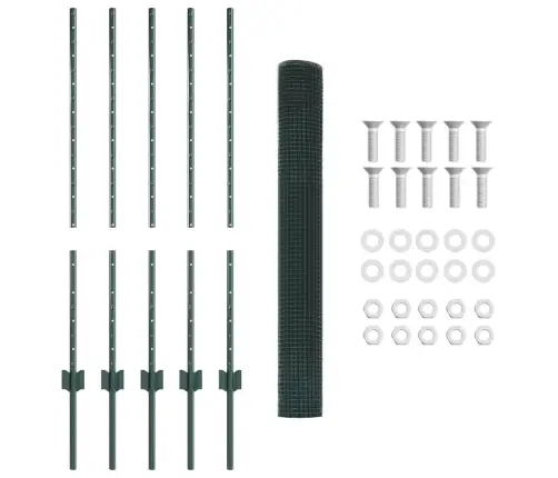 Tvora Su Stulpais Žalia 1 X 10 M Plienas