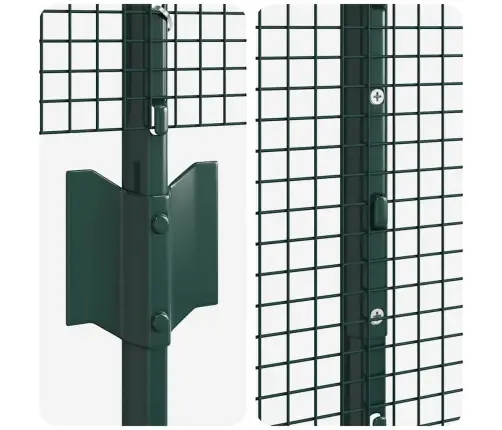 Tvora Su Stulpais Žalia 1 X 10 M Plienas Tvora Su Stulpais Žalia 1 X 10 M Plienas