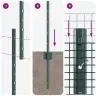 Tvora Su Stulpais Žalia 1 X 10 M Plienas Tvora Su Stulpais Žalia 1 X 10 M Plienas