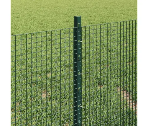 Metinātā Stieple Ar 11 U Stabiem Zaļš 0.4X25 M Tērauds Vidaxl