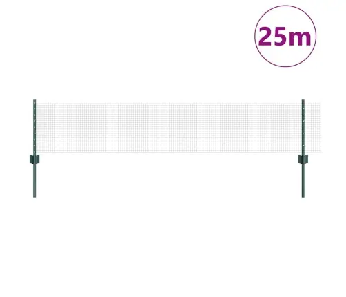 Tvora Su Stulpais Žalia 0.4 X 25 M Plienas