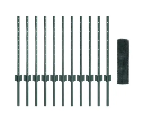 Tvora Su Stulpais Žalia 0.5 X 25 M Plienas