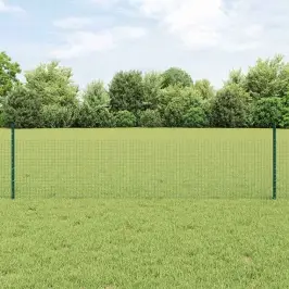 Metināts Žogs Ar Stabiem 25 X 0,5 M Cinkota Tērauda Zaļa Tīkls Vidaxl Metināts Žogs Ar Stabiem 25 X 0,5 M Cinkota Tērauda Zaļa Tīkls Vidaxl