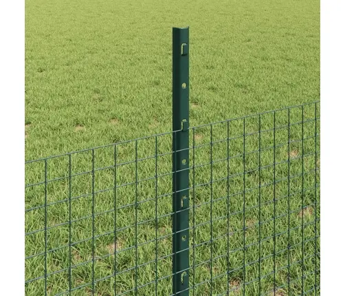 Cinkota Stieples Žogs Ar 11 U Statņiem Zaļš 0.5X25 M Tērauds Vidaxl