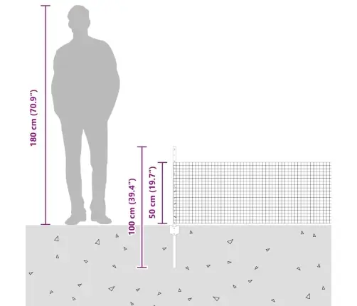 Cinkota Stieples Žogs Ar 11 U Statņiem Zaļš 0.5X25 M Tērauds Vidaxl