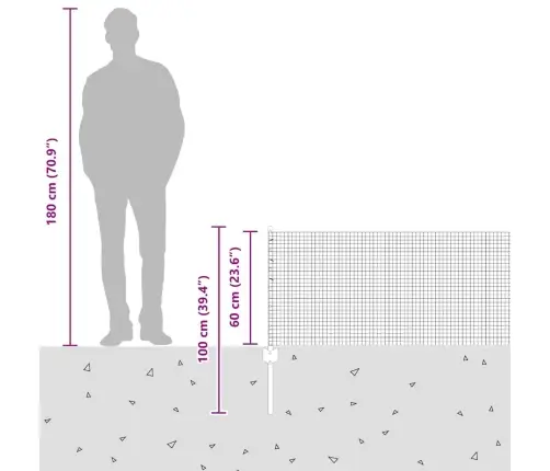 Tvora Su Stulpais Žalia 0,6 X 25 M Plienas Ir Pvc