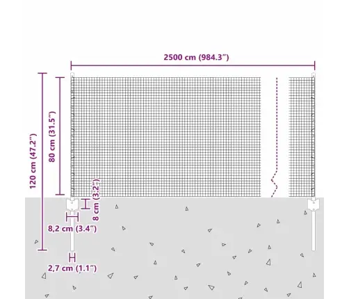 Tvora Su Stulpais Žalia 0.8 X 25 M Plienas Tvora Su Stulpais Žalia 0.8 X 25 M Plienas