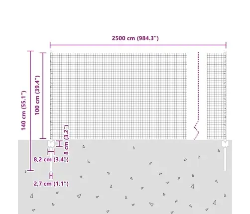 Aed Koos Postidega Roheline 1 X 25 M Teras