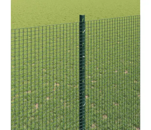 Saliekamais Metāla Žogs Ar 11 U Stabiem Zaļš 1.5X25 M Tērauds Vidaxl