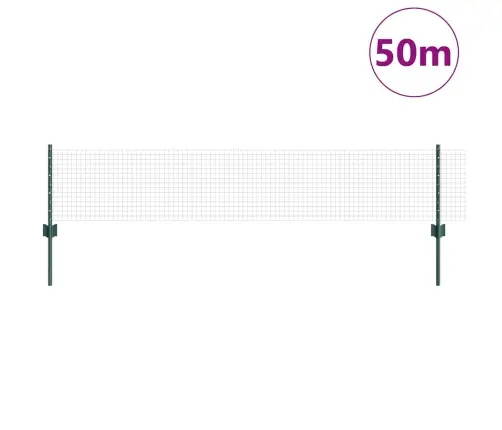 Tvora Su Stulpais Žalia 0,4 X 50 M Plienas Ir Pvc