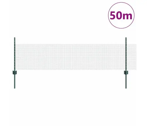Tvora Su Stulpais Žalia 0,5 X 50 M Plienas Ir Pvc