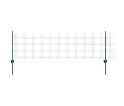 Cinkota Žoga Siets Ar 22 U Stabiem, Zaļš 0.6X50 M Tērauds Vidaxl