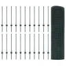 Metinātās Stieples Žogs Ar 22 U Postamentiem, Zaļš, 0,8X50 M, Tērauds Vidaxl Metinātās Stieples Žogs Ar 22 U Postamentiem, Zaļš, 0,8X50 M, Tērauds Vidaxl