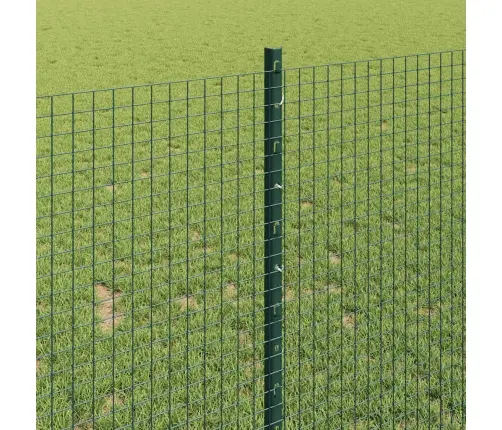 Metinātā Stieple Ar 22 U Stabiem Zaļa 1X50 M Tērauds Vidaxl