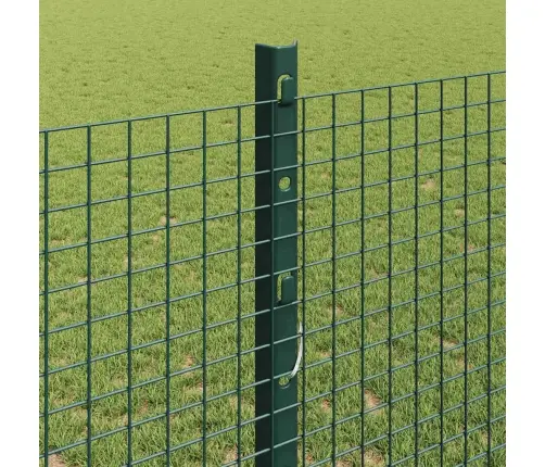 Metināta Vara Žogs Ar 22 U Stabiem Zaļš 1.2X50 M Tērauds Vidaxl