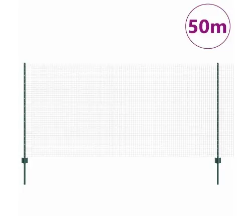Tvora Su Stulpais Žalia 1.2 X 50 M Plienas Tvora Su Stulpais Žalia 1.2 X 50 M Plienas