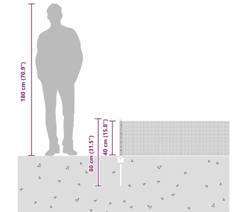 Metināts Stieņu Žogs Ar 44 U Stabiem Zaļā 0.4X100 M Tērauds Vidaxl