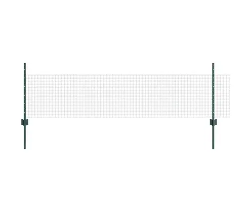 Metinātais Stieples Žogs Ar 44 U Stabiem Zaļš 0.5X100 M Tērauds Vidaxl