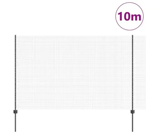 Dārza Žoga Komplekts 2 Gabali Pelēks Cinkots Tērauds 10 X 1.5 M Vidaxl