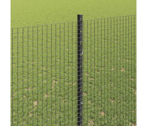 Tvora Su Stulpais Pilka 1,6 X 10 M Plienas Ir Pvc