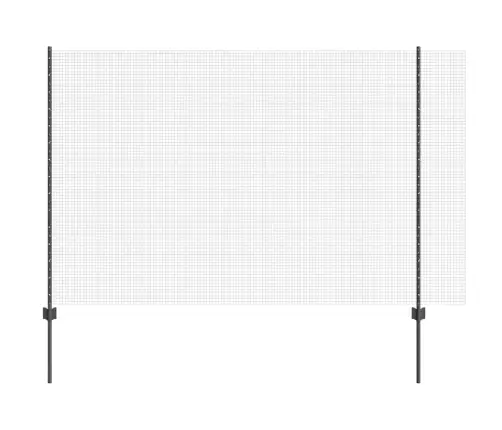 Tvora Su Stulpais Pilka 1,6 X 10 M Plienas Ir Pvc