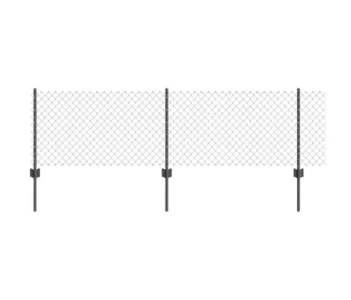 Tvora Su Stulpais Pilka 0.4 X 25 M Plienas