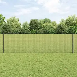 Žogs Ar Stabiem. Pelēka 0.6 X 25 M Tērauds Vidaxl