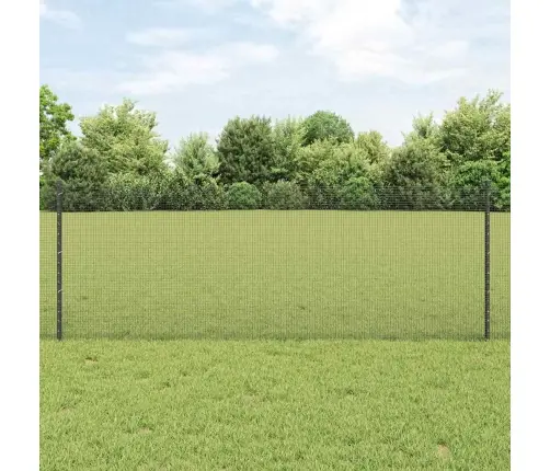 Tvora Su Stulpais Pilka 0,8 X 25 M Plienas Ir Pvc