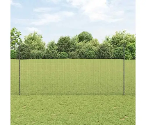 Dārza Žogu Komplekts 2 Gabali Pelēks Metāls 25 X 1.5 M Izturīgs Vidaxl