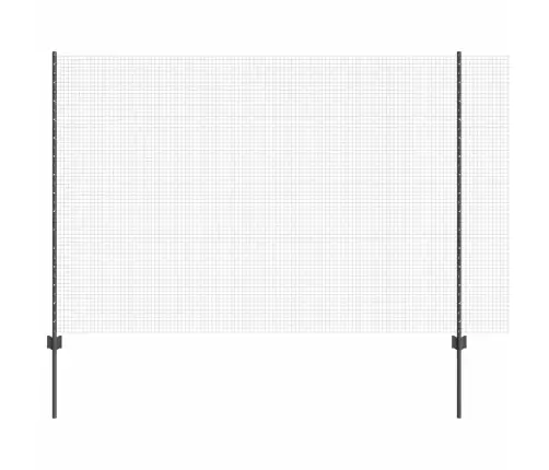 Dārza Žogu Komplekts 2 Gabali Pelēks Metāls 25 X 1.5 M Izturīgs Vidaxl